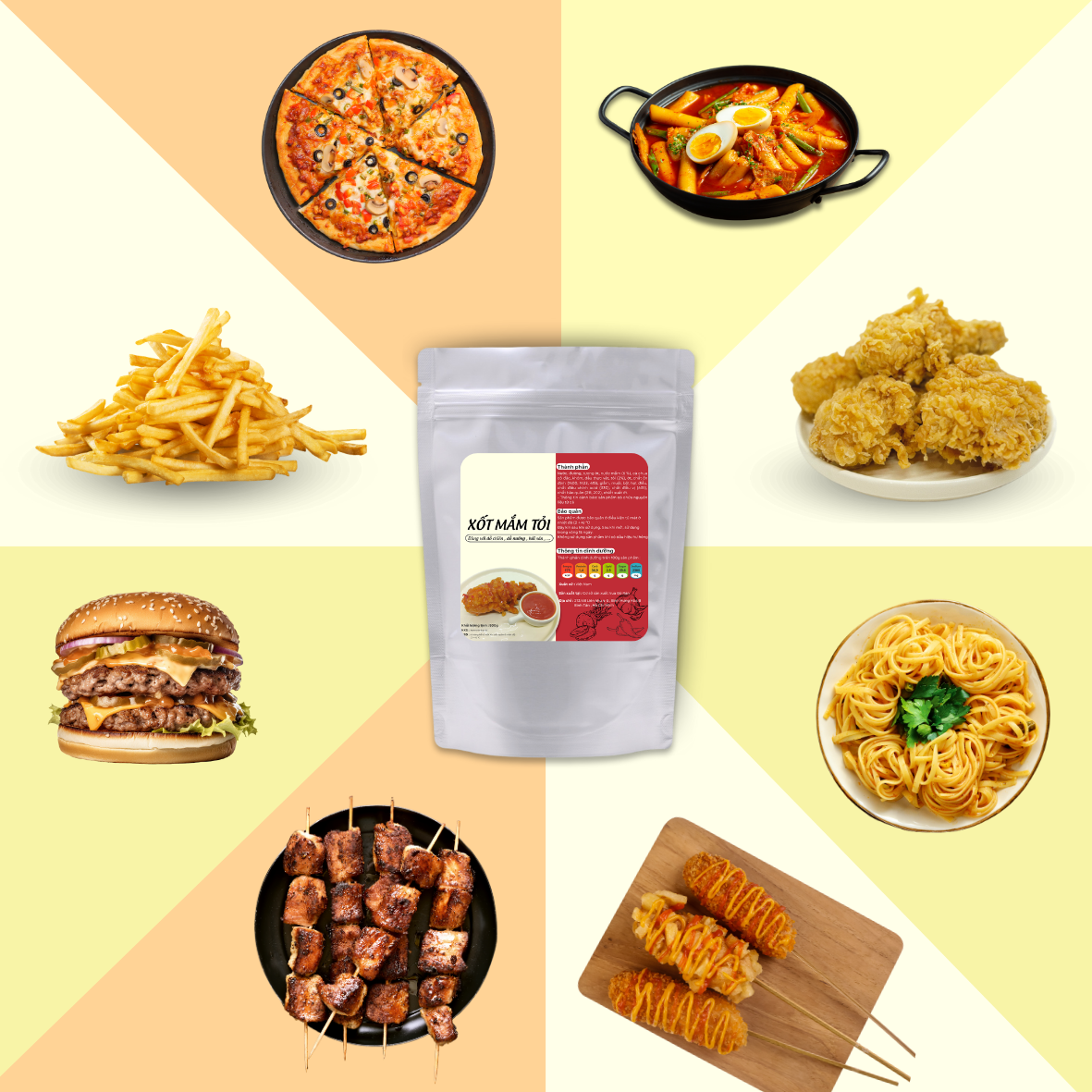 Mô tả Xốt Mắm Tỏi Tanzy Foods 500g dùng phủ gà rán , chấm đồ nướng , mì trộn ,.... - 1