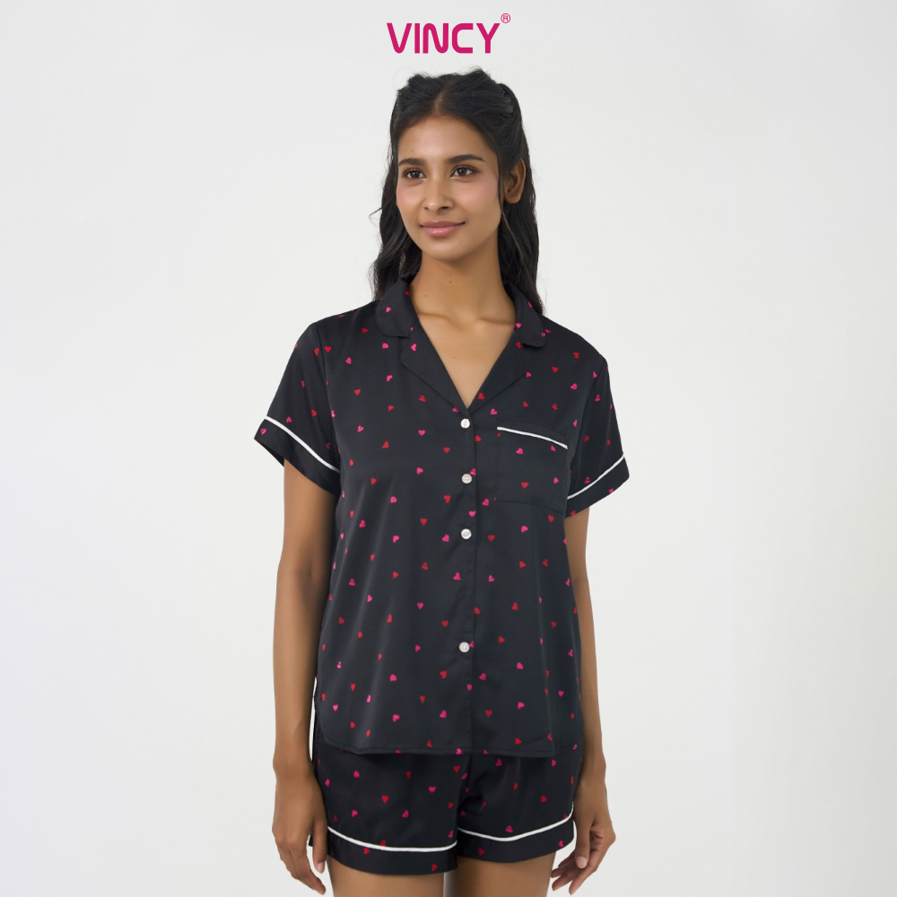 Mô tả Bộ Đồ Shorts Vải Satin Vincy BSS108W22 - 1