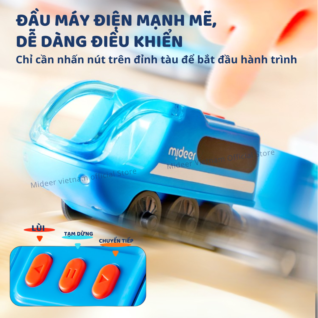 Mô hình lắp ráp đường ray tàu hỏa kèm âm thanh Mideer Mideer Train ...