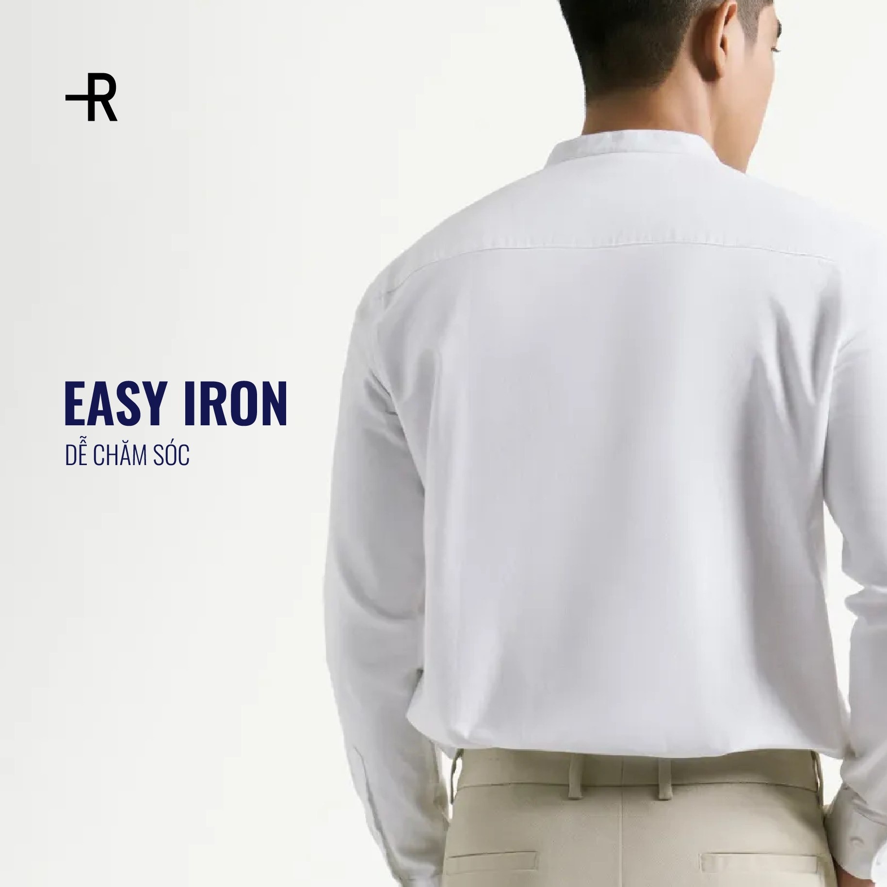 Mô tả Áo Sơ Mi Nam Oxford Tay Dài Trơn Form Fitted - Routine 10S25SHL005 - 2