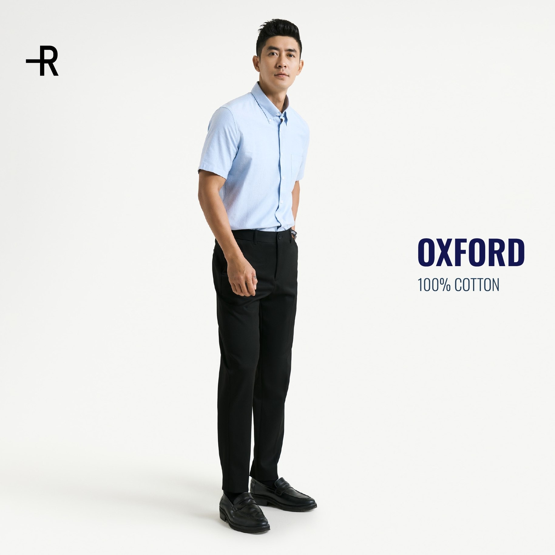 Mô tả Áo Sơ Mi Nam Tay Ngắn Oxford Form Fitted - Routine 10S25SHS002 - 1
