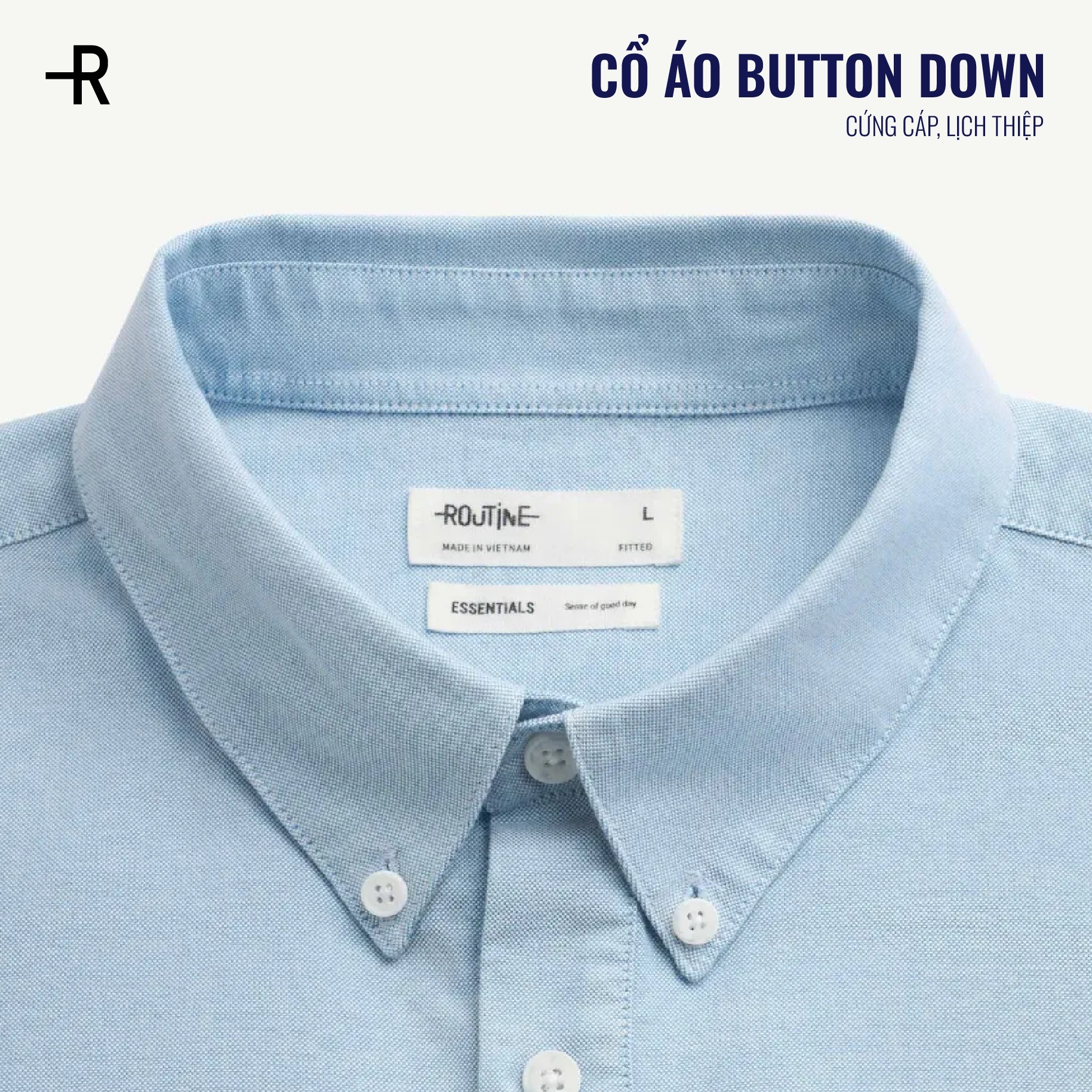 Mô tả Áo Sơ Mi Nam Tay Ngắn Oxford Form Fitted - Routine 10S25SHS002 - 5