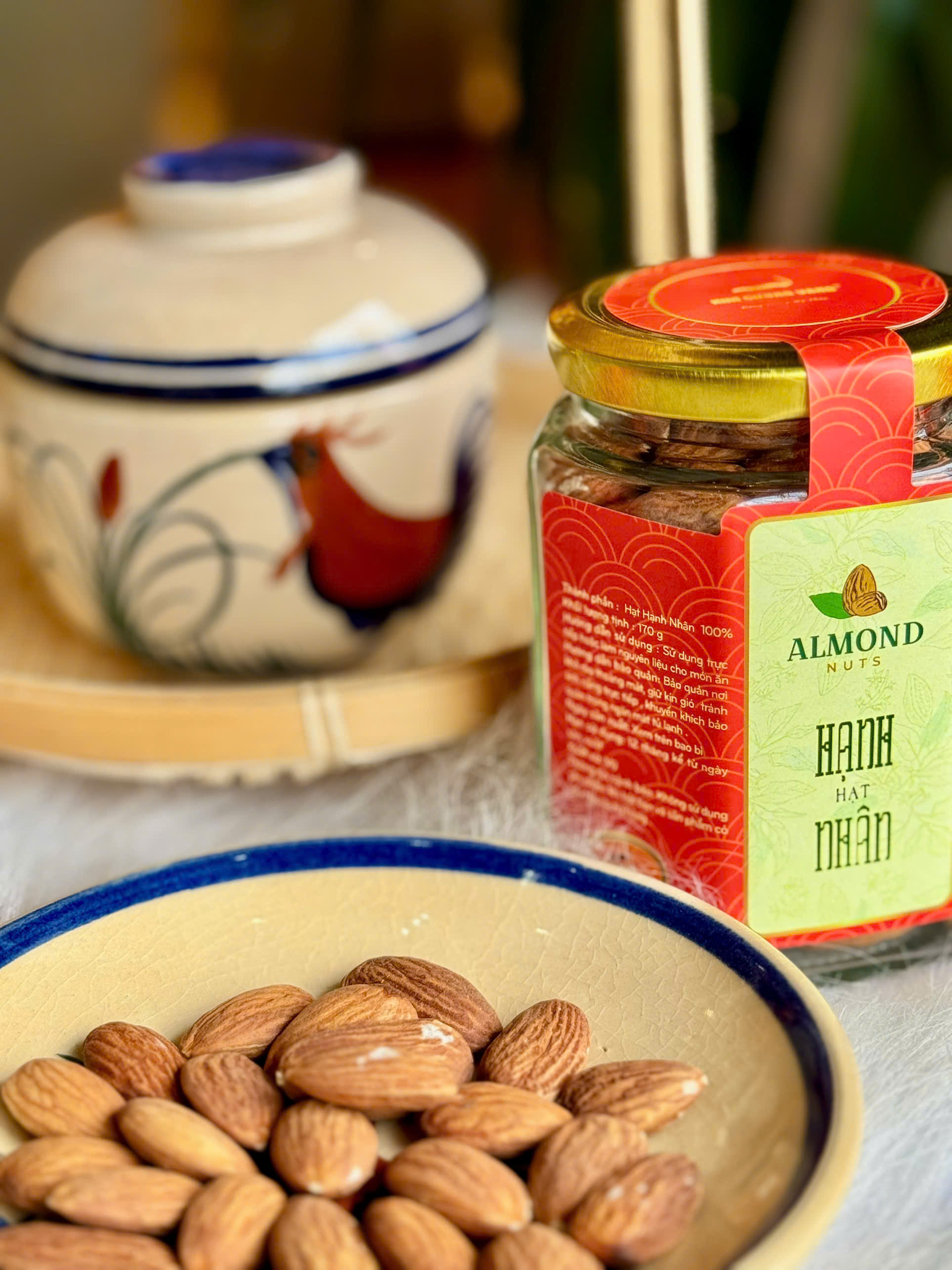 Mô tả Hạt Hạnh Nhân Mỹ Sấy Tách Võ Hữu Cơ Kim Cương Vàng Hạt Chất Lượng Ăn Kiêng Làm Sữa Ngũ Cốc Dinh Dưỡng 170 Gram - 1