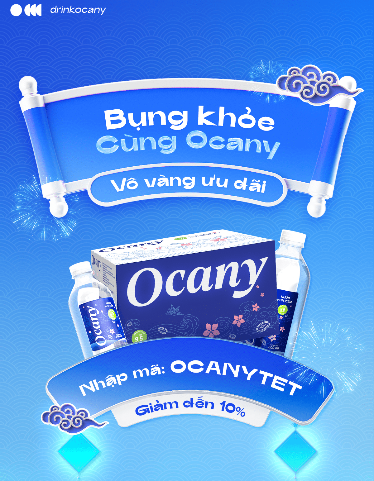 Mô tả Lốc 6 chai nước ion kiềm Ocany chai 350ml - 1