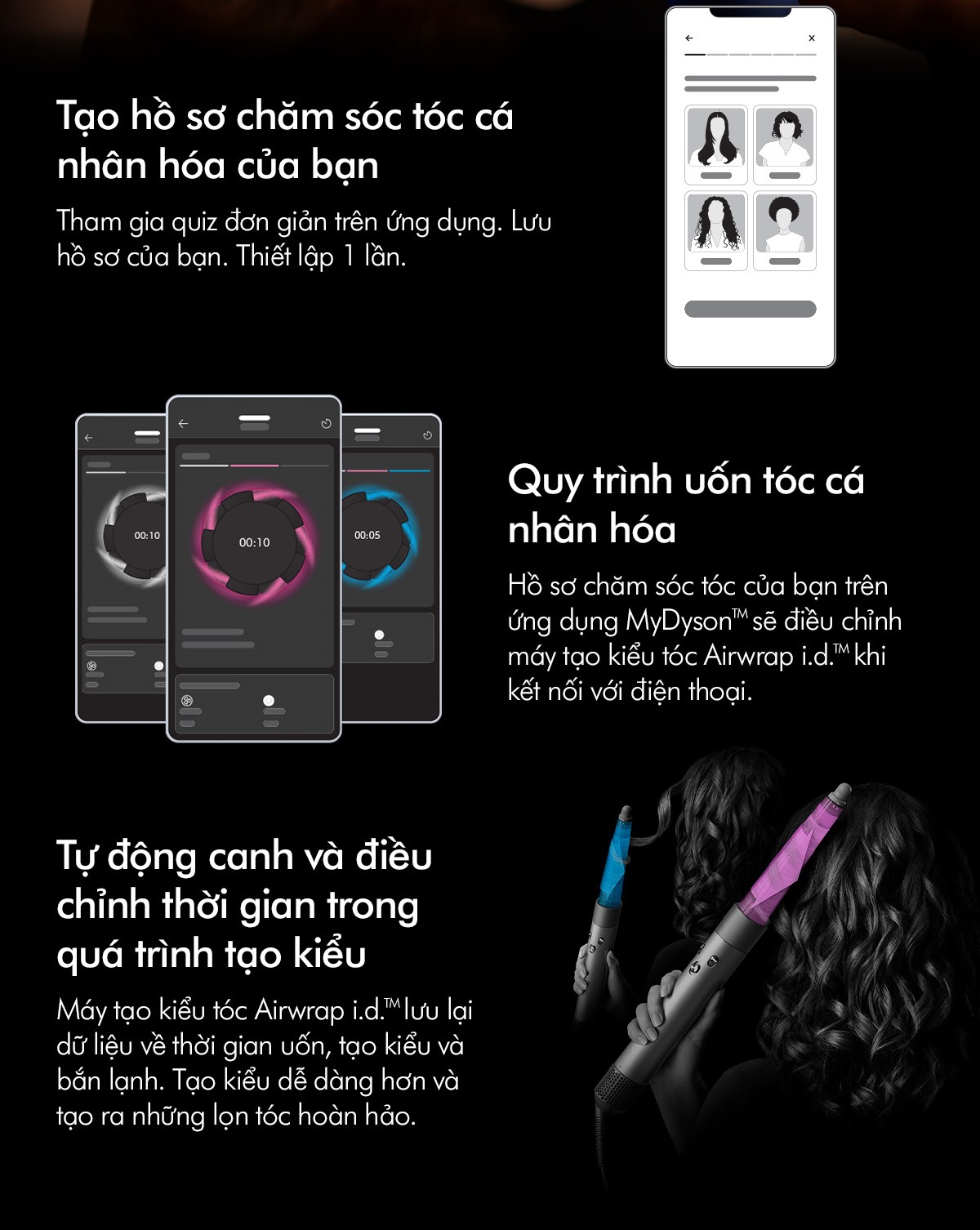 Mô tả Máy tạo kiểu tóc thông minh Dyson Airwrap i.d. ™ HS08 Straight + Wavy - 5