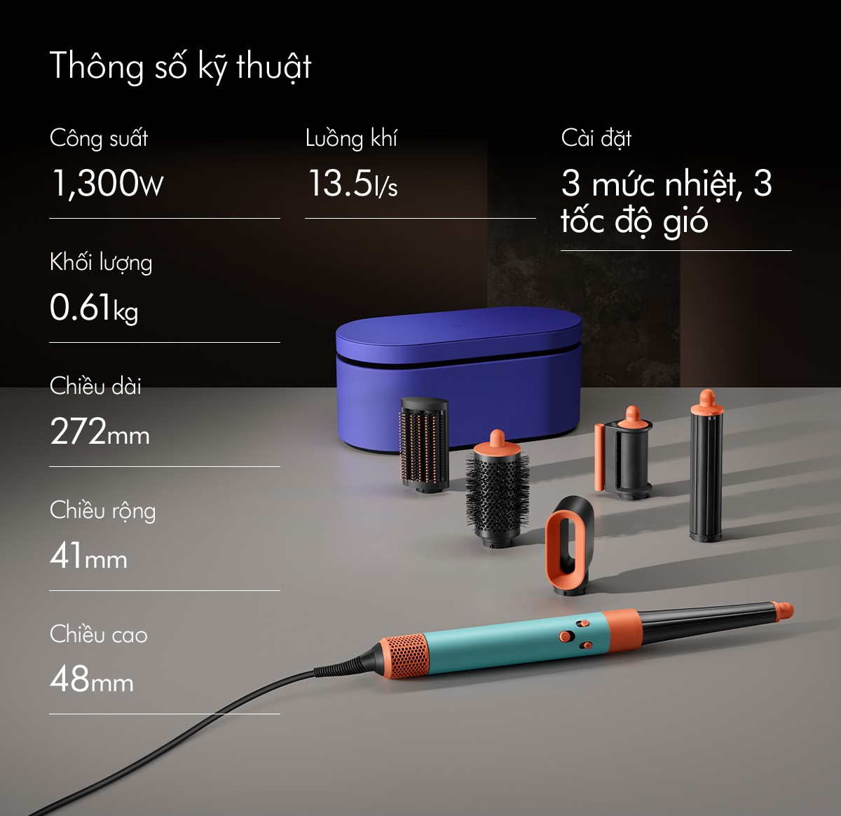 Mô tả Máy tạo kiểu tóc thông minh Dyson Airwrap i.d. ™ HS08 Straight + Wavy - 10