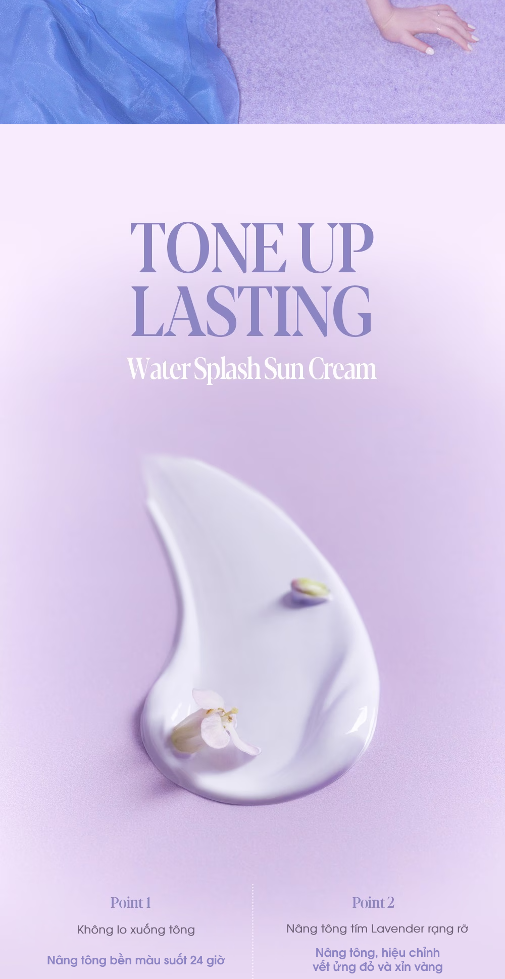 Mô tả Kem Chống Nắng Nâng Tông Tím Espoir Water Splash Sun Cream Tone Up Lasting SPF 50+/PA++++ 50ml - 6