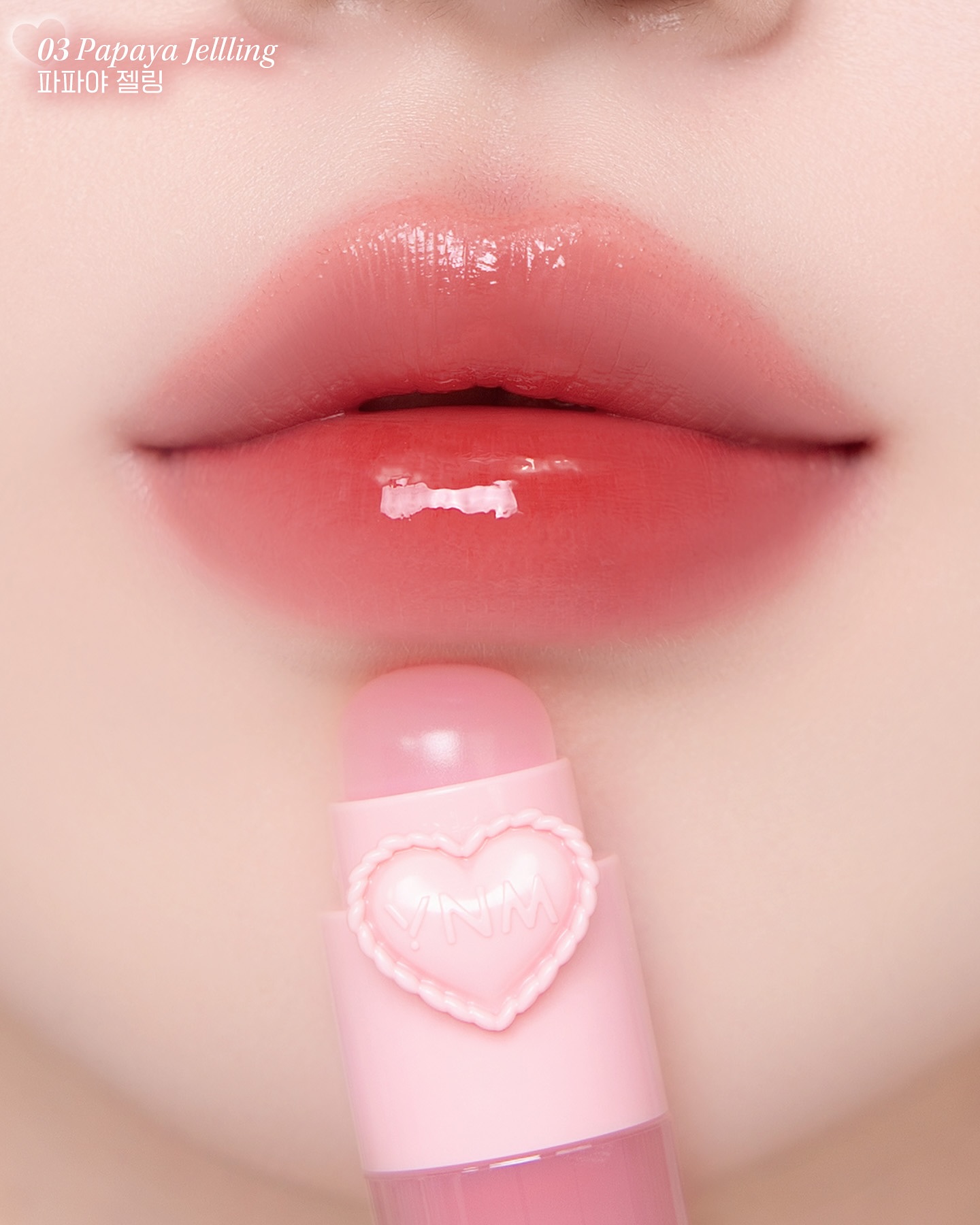 Mô tả Son Tint Bóng Căng Mọng Kèm Đầu Tán Son Và Bền Màu YNM Heart Jelling Tint 2.6g - Daily Beauty - 6