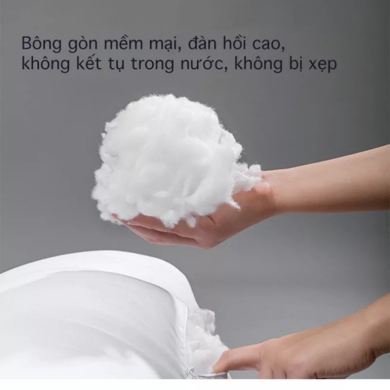 Mô tả Gối bầu cánh tiên cao cấp KidsWorld cotton sợi tre nâng đỡ bụng bầu có thể dùng được cả sau khi sinh - 3