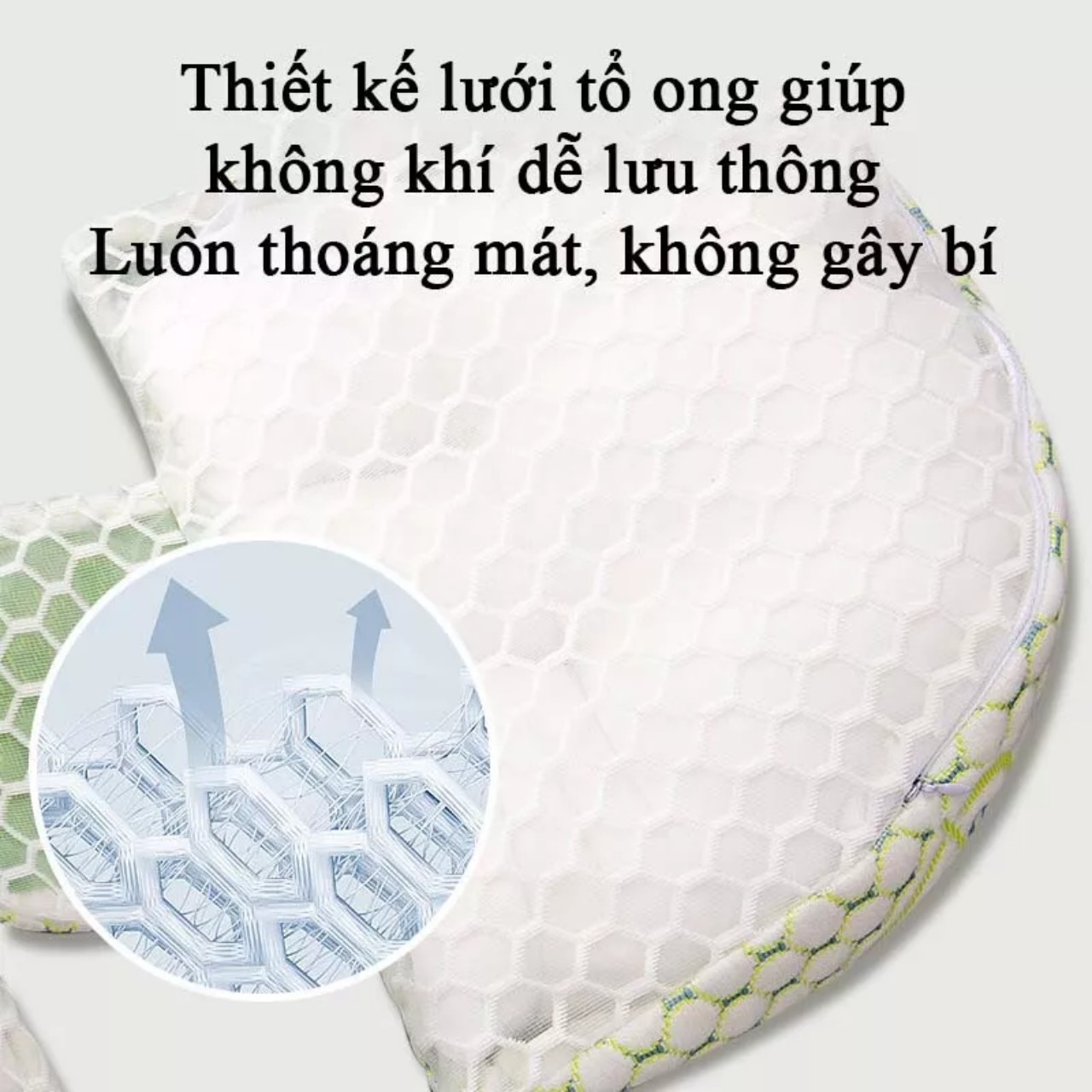 Mô tả Gối bầu cánh tiên cao cấp KidsWorld cotton sợi tre nâng đỡ bụng bầu có thể dùng được cả sau khi sinh - 7