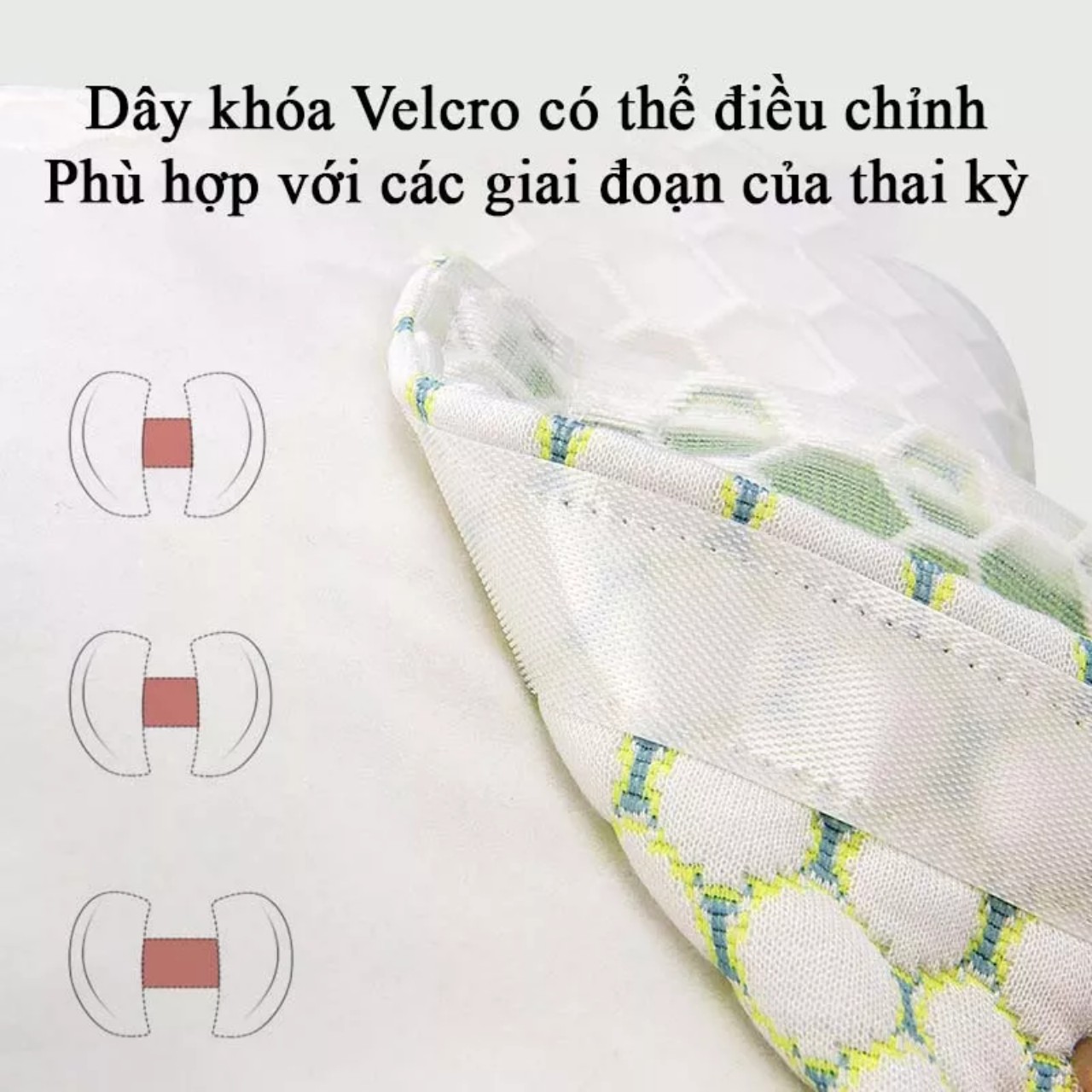 Mô tả Gối bầu cánh tiên cao cấp KidsWorld cotton sợi tre nâng đỡ bụng bầu có thể dùng được cả sau khi sinh - 8