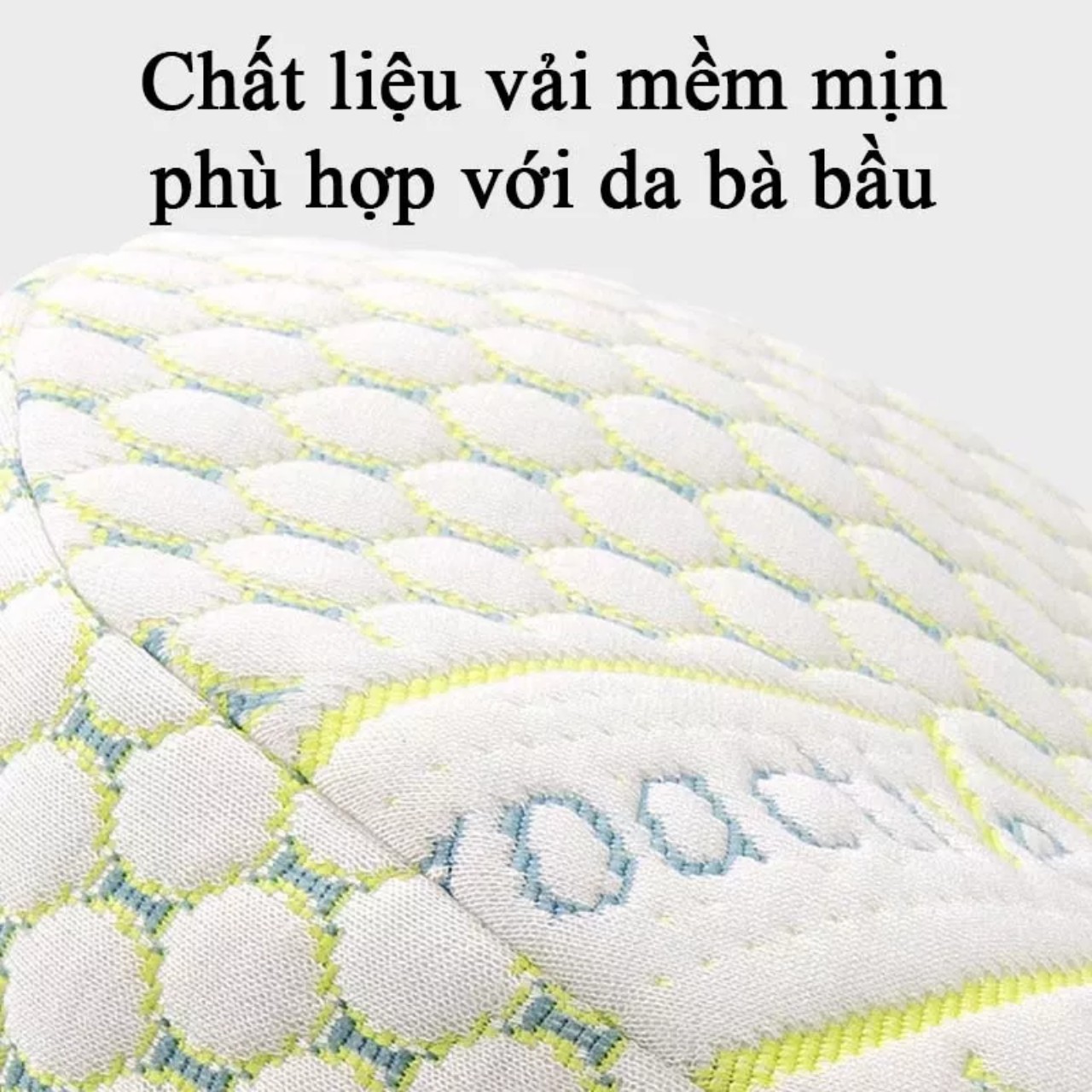 Mô tả Gối bầu cánh tiên cao cấp KidsWorld cotton sợi tre nâng đỡ bụng bầu có thể dùng được cả sau khi sinh - 9