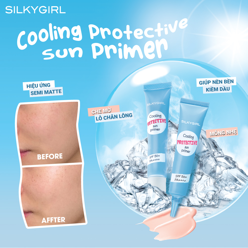 Mô tả Kem lót chống nắng SILKYGIRL Cooling Protective Sun Primer 15ml - 1