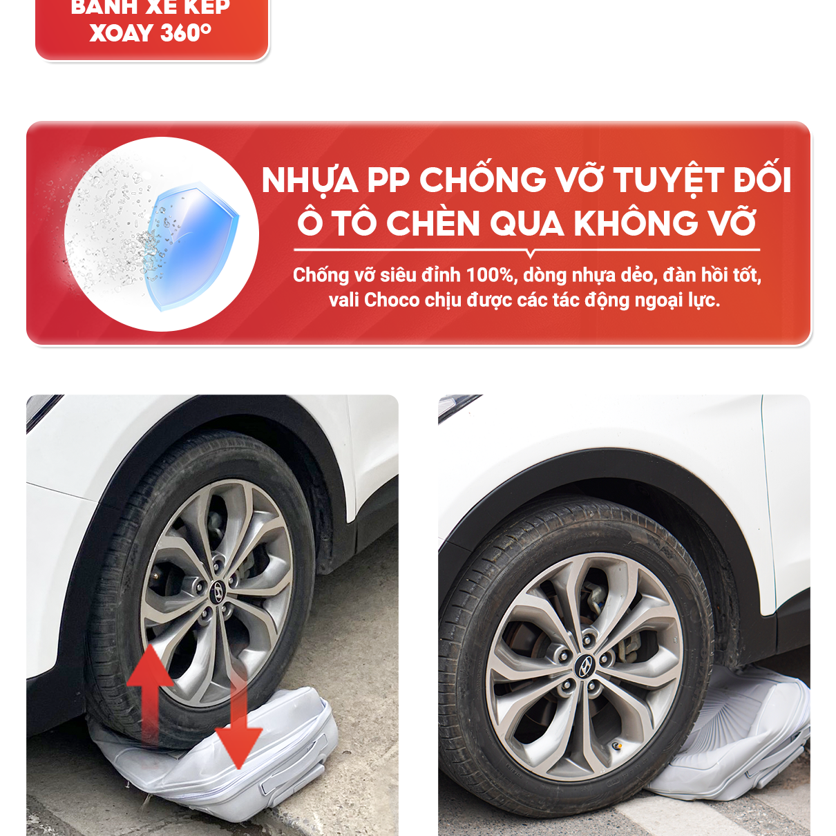 Mô tả Vali kéo SUNNY CHOCO nhựa PP chống vỡ tuyệt đối, tích hợp cổng sạc USB và ngăn đựng cốc, vali size 28 24 20 - 6