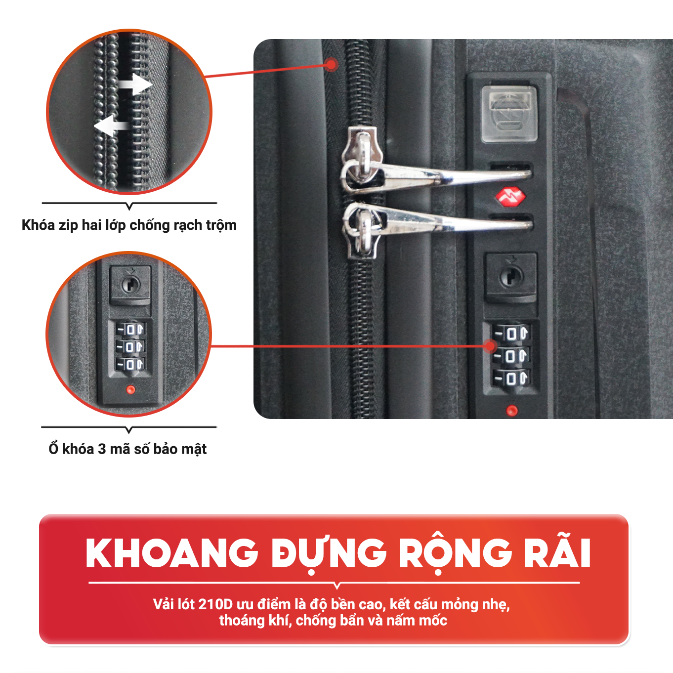 Mô tả Vali kéo SUNNY CHOCO nhựa PP chống vỡ tuyệt đối, tích hợp cổng sạc USB và ngăn đựng cốc, vali size 28 24 20 - 10