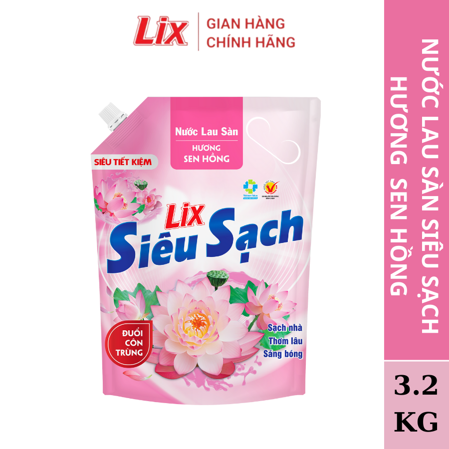 Mô tả Nước lau sàn siêu sạch hương sen hồng, sạch nhà, thơm lâu đuổi côn trùng, phù hợp với mọi loại sàn nhà Lixco Việt Nam - 1