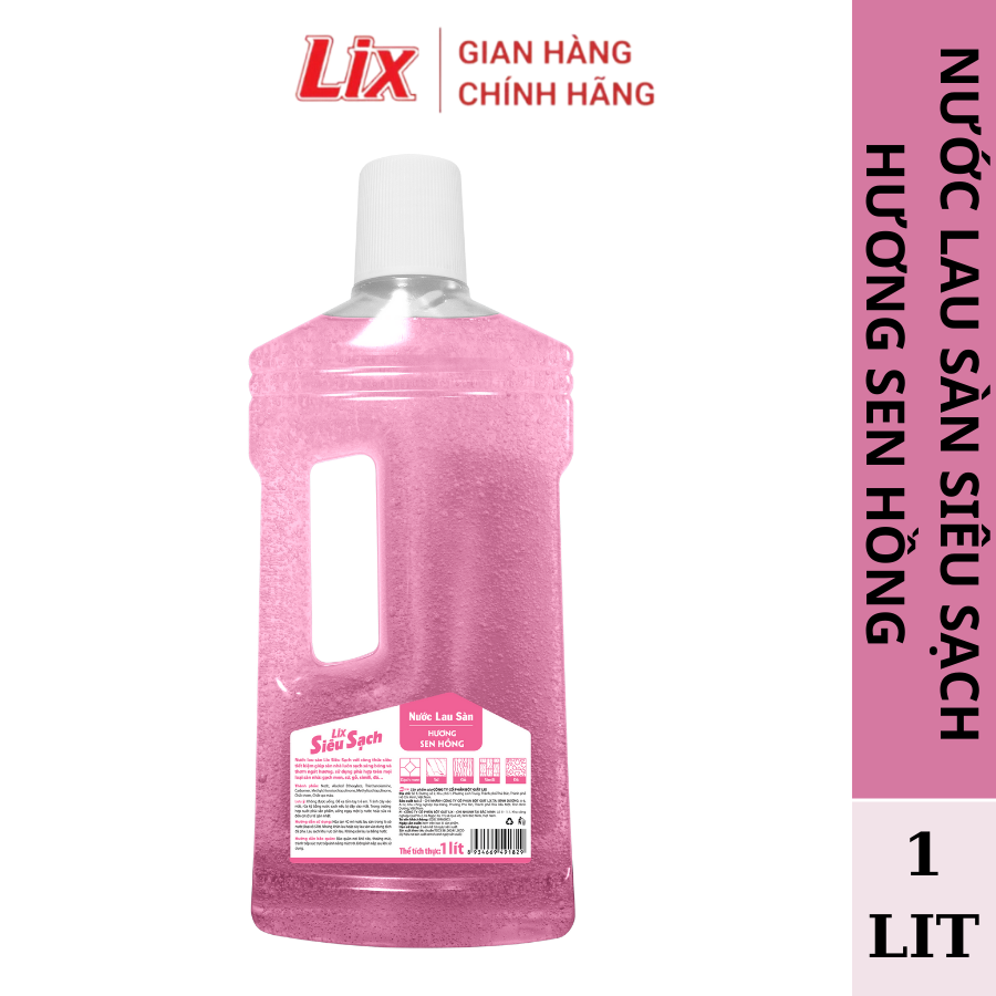 Mô tả Nước lau sàn siêu sạch hương sen hồng, sạch nhà, thơm lâu đuổi côn trùng, phù hợp với mọi loại sàn nhà Lixco Việt Nam - 3