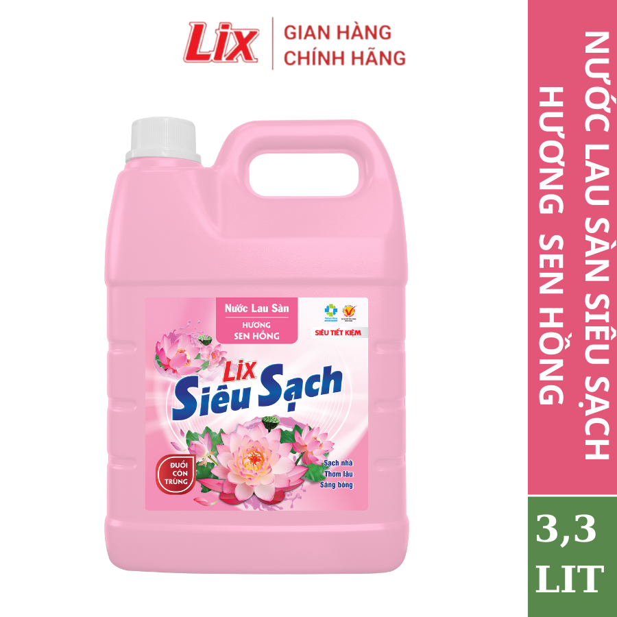 Mô tả Nước lau sàn siêu sạch hương sen hồng, sạch nhà, thơm lâu đuổi côn trùng, phù hợp với mọi loại sàn nhà Lixco Việt Nam - 4