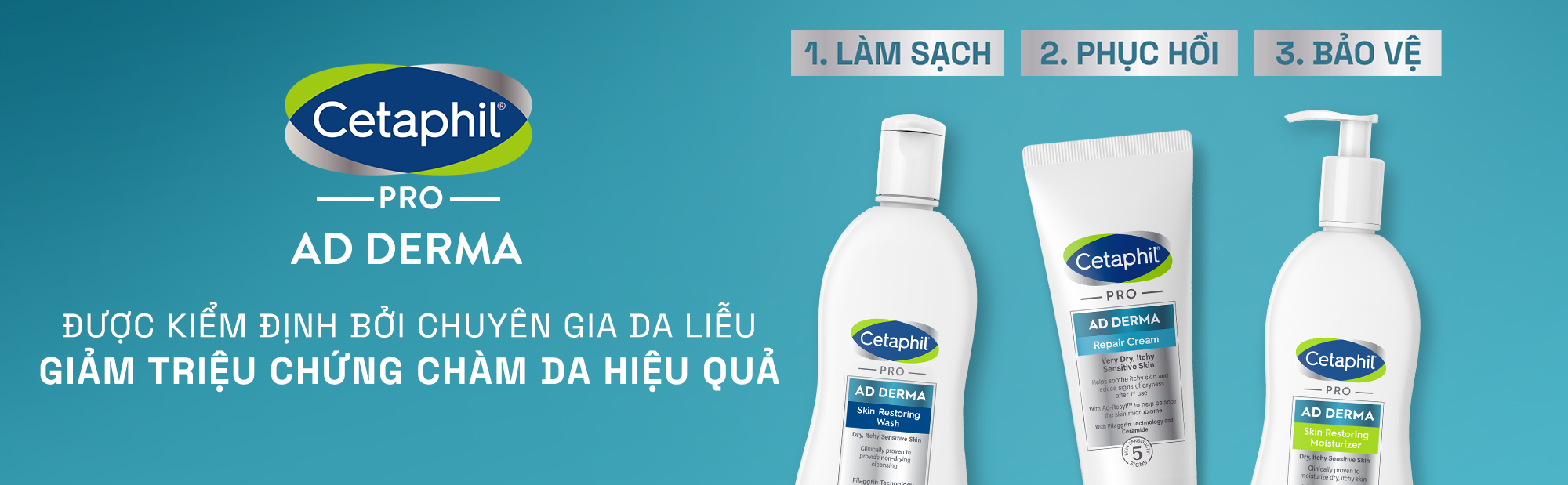 Mô tả Sữa tắm dưỡng ẩm dịu lành cho viêm da cơ địa CETAPHIL PRO AD DERMA WASH 295ML - 1