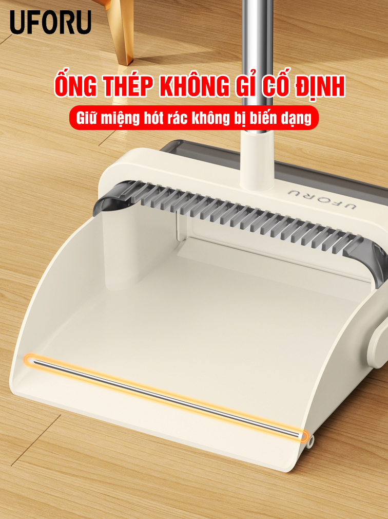 Bộ chổi quét nhà đổ rác tự động UFORU có kèm xẻng hót rác gấp gọn và ...