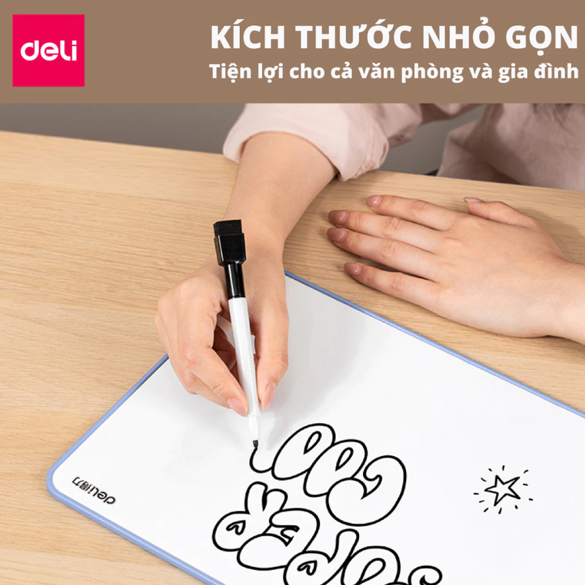 Bảng Từ Kẻ Trắng 2 Mặt Mini Deli Kích Thước Nhỏ Gọn, Dễ Dùng – Tặng Bút ...