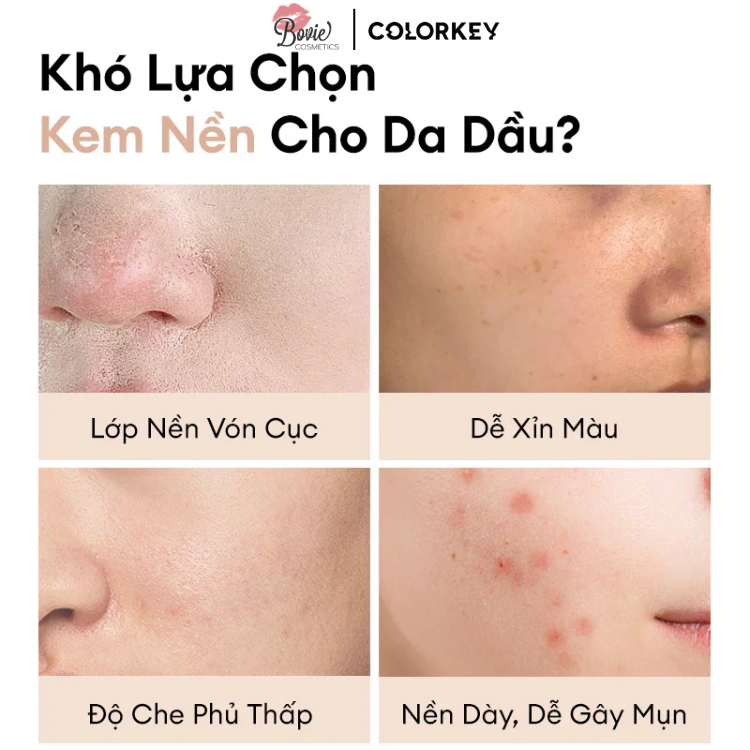 Kem Nền Mỏng Nhẹ, Lâu Trôi, Dành Cho Da Dầu Colorkey Long Lasting ...
