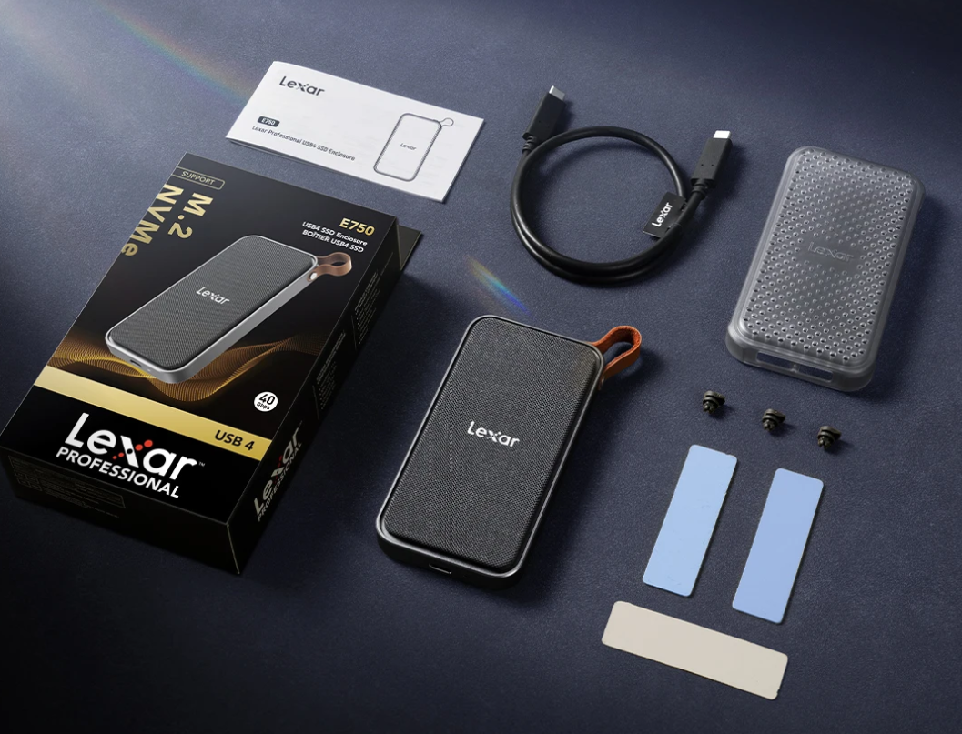 Box SSD Lexar E750 hỗ trợ USB 4 M.2 Nvme Enclosure, Tốc độ 3800Mb/s ...