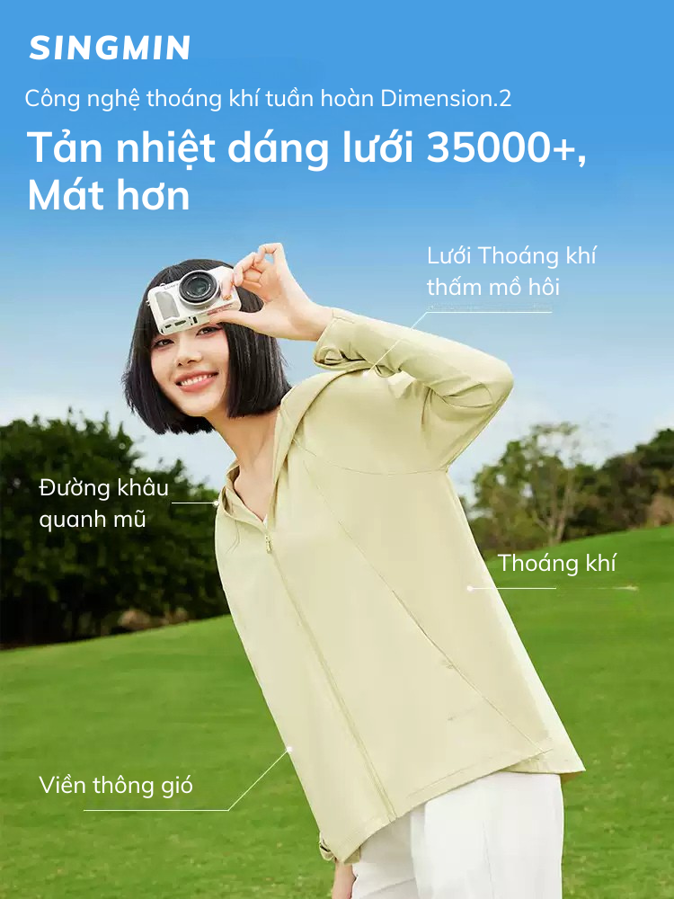 Áo chống nắng nữ SINGMIN chống tia UV đến 99% | Shopee Việt Nam