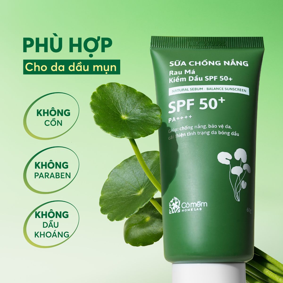 Sữa Chống Nắng Rau Má Cho Da Dầu Mụn Kiềm Dầu Ngừa Mụn Chống Nắng Bảo ...