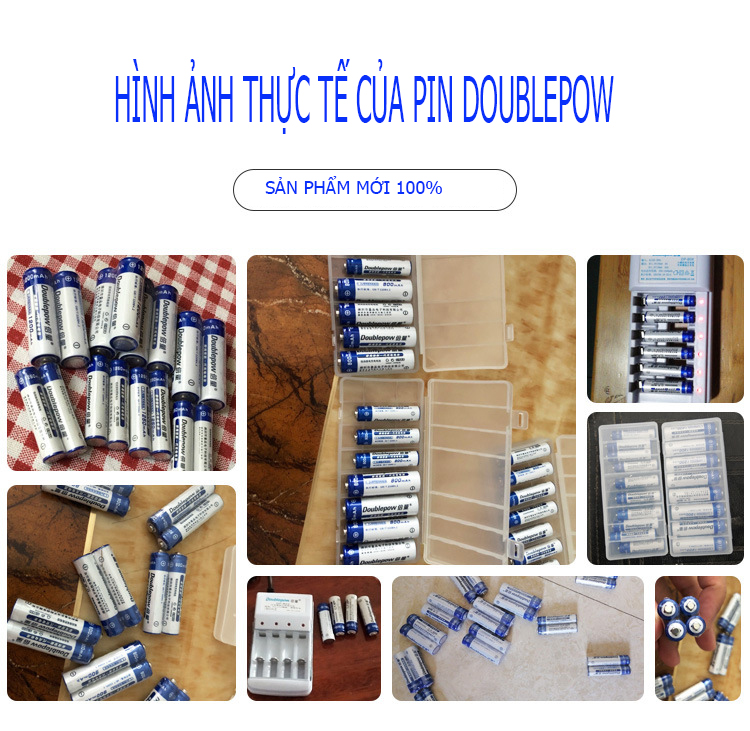 Pin Sạc AAA, pin đũa Doublepow 900mAh 1.2V Ni-MH Thế Hệ Mới - Bền Bỉ ...