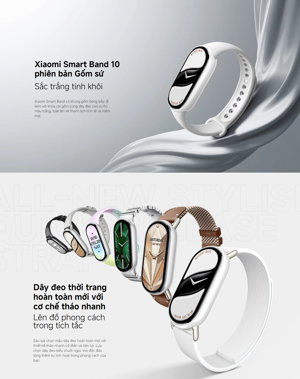 [MỞ BÁN] Đồng hồ thông minh Xiaomi Smart Band 11 - Band 10 - Màn hình Amoled 1.72" - Bluetooth 5.4 – ảnh mô tả chi tiết 5