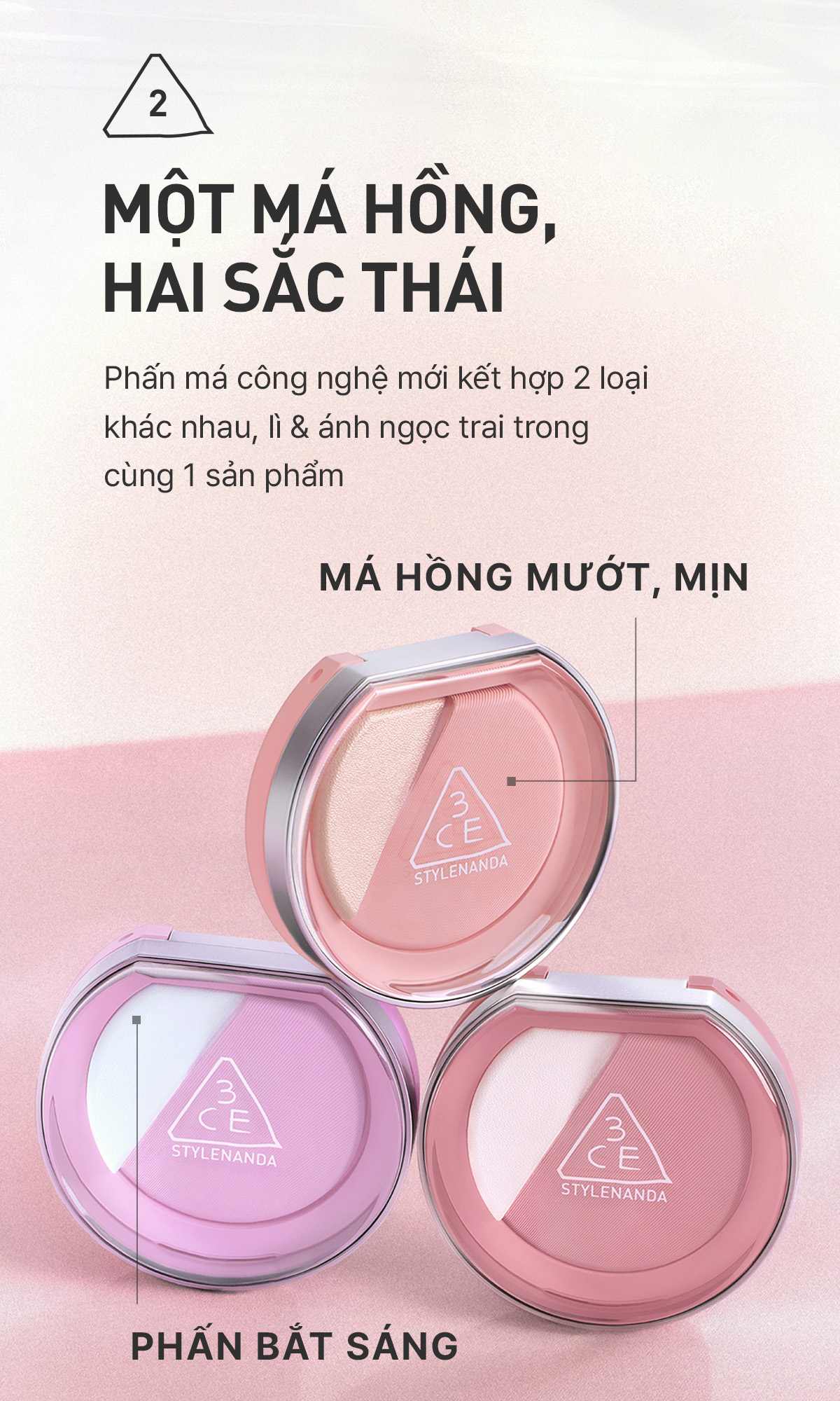 Phấn Má Hồng Bắt Sáng 3CE Blushlighter