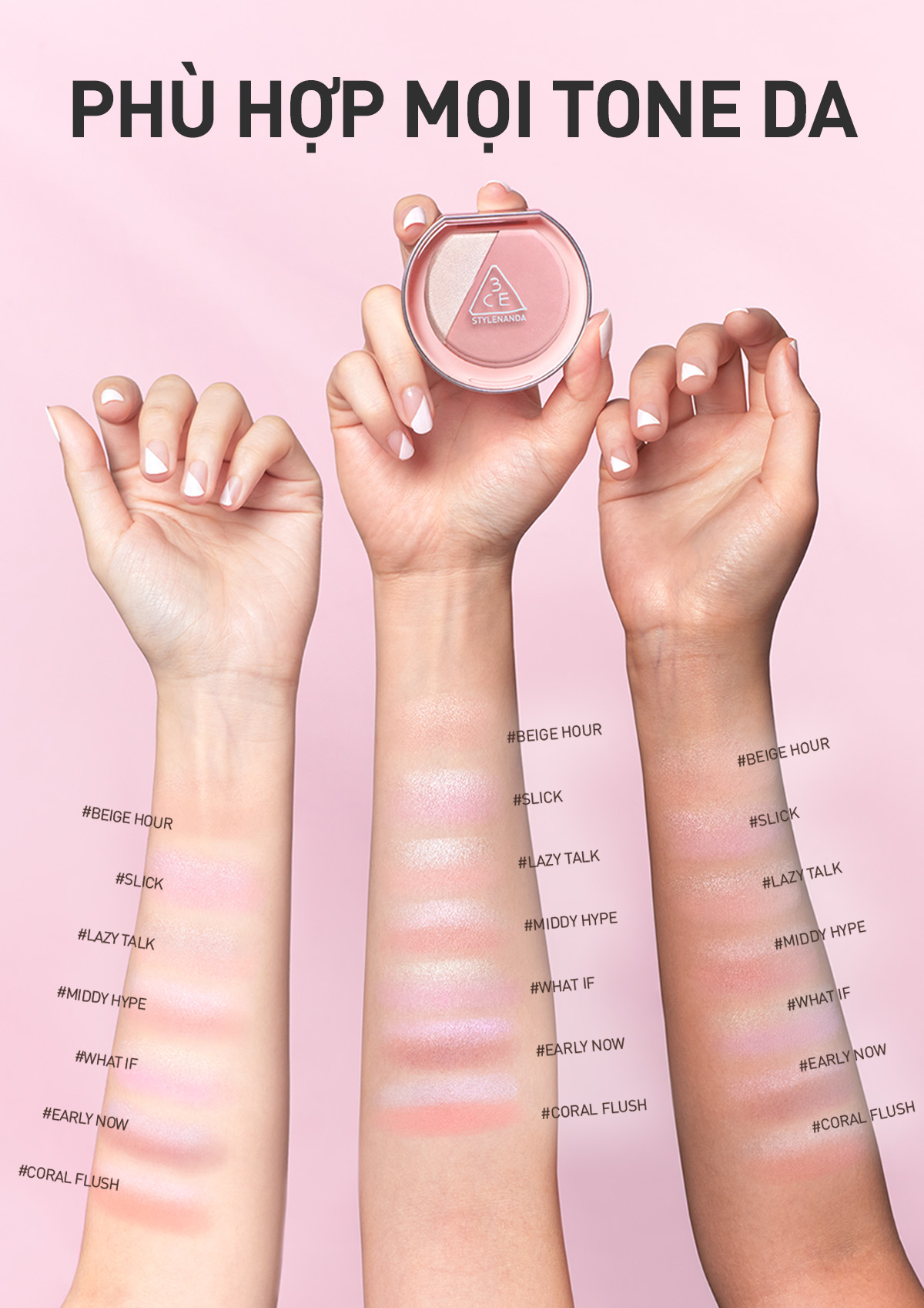 Phấn Má Hồng Bắt Sáng 3CE Blushlighter