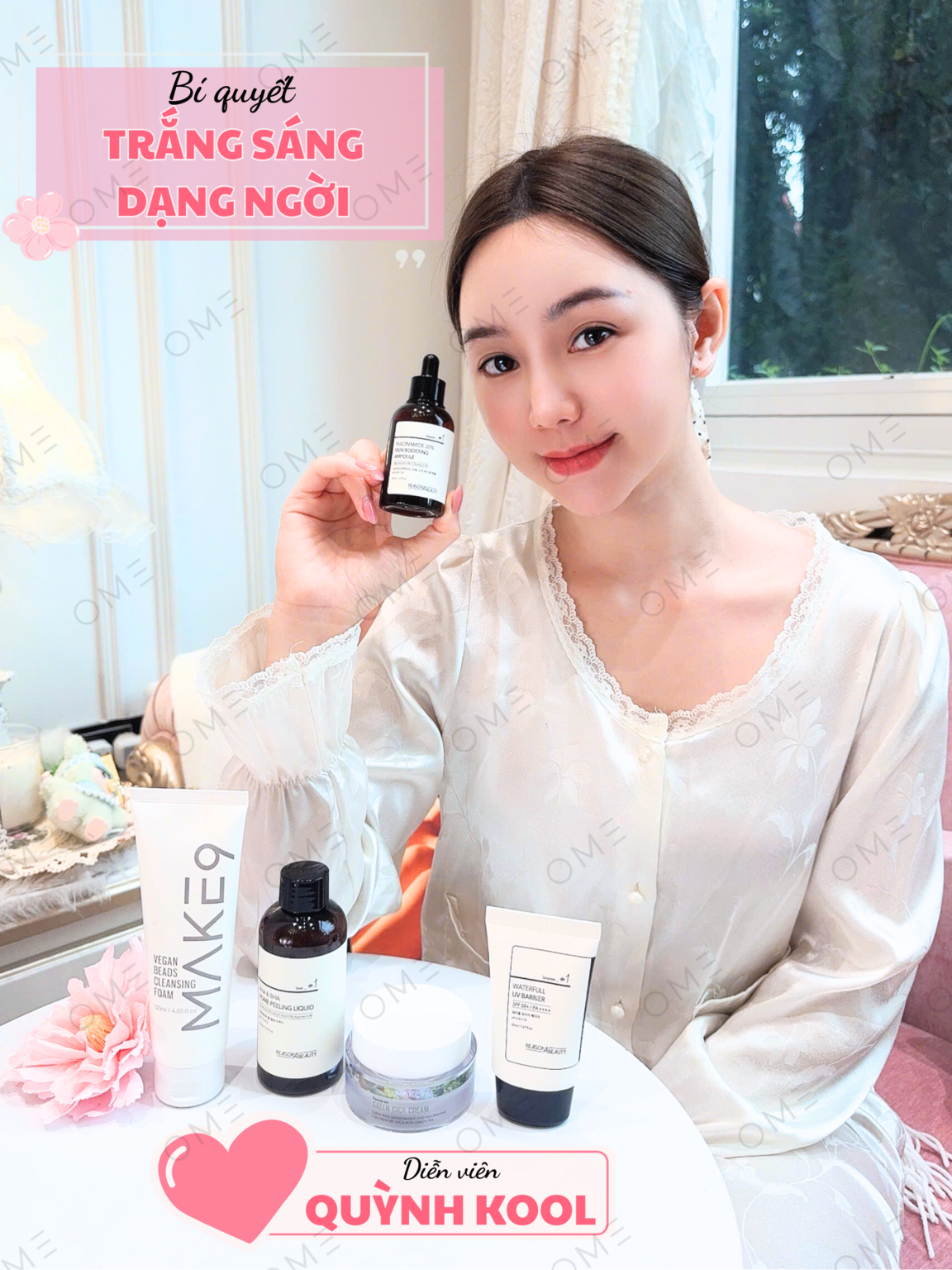 Bộ Combo 3 Sản Phẩm Toner AHA BHA+ Nia 20%+Kem Dưỡng Cica Dưỡng Trắng Giảm Mụn Cấp Ẩm Se Khít Lỗ Chân Lông REASONABEAUTY