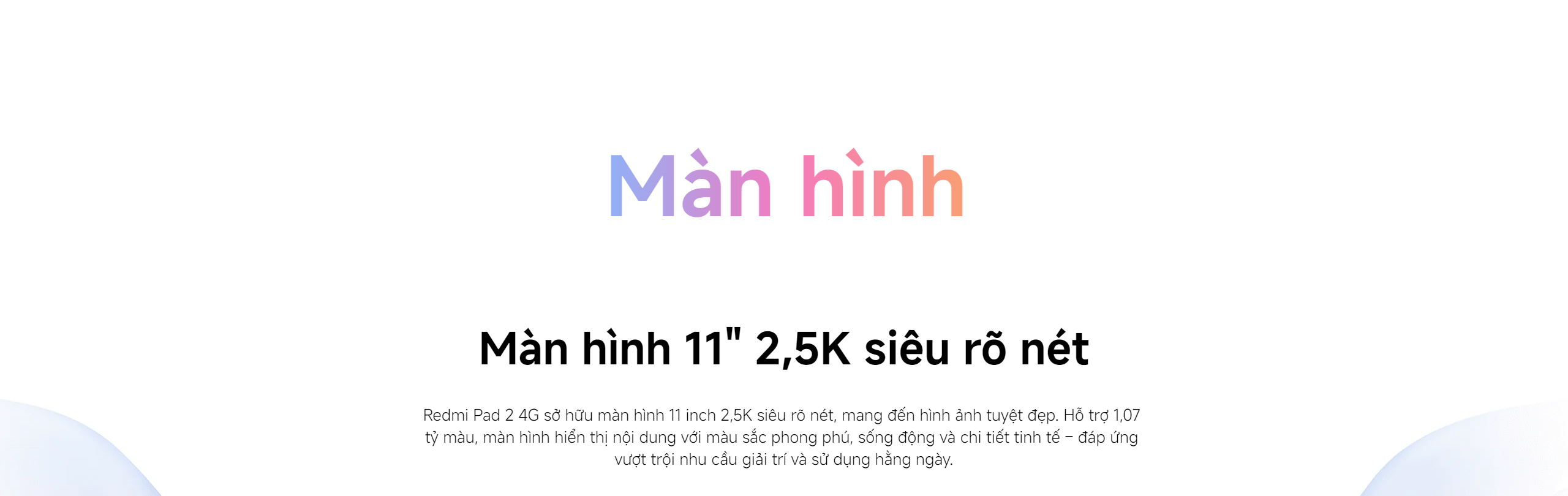 Xiaomi Redmi Pad 2 4G｜Màn hình 11" 2,5K siêu rõ nét｜Pin dung lượng khủng đến 9000mAh (typ) – ảnh mô tả chi tiết 4