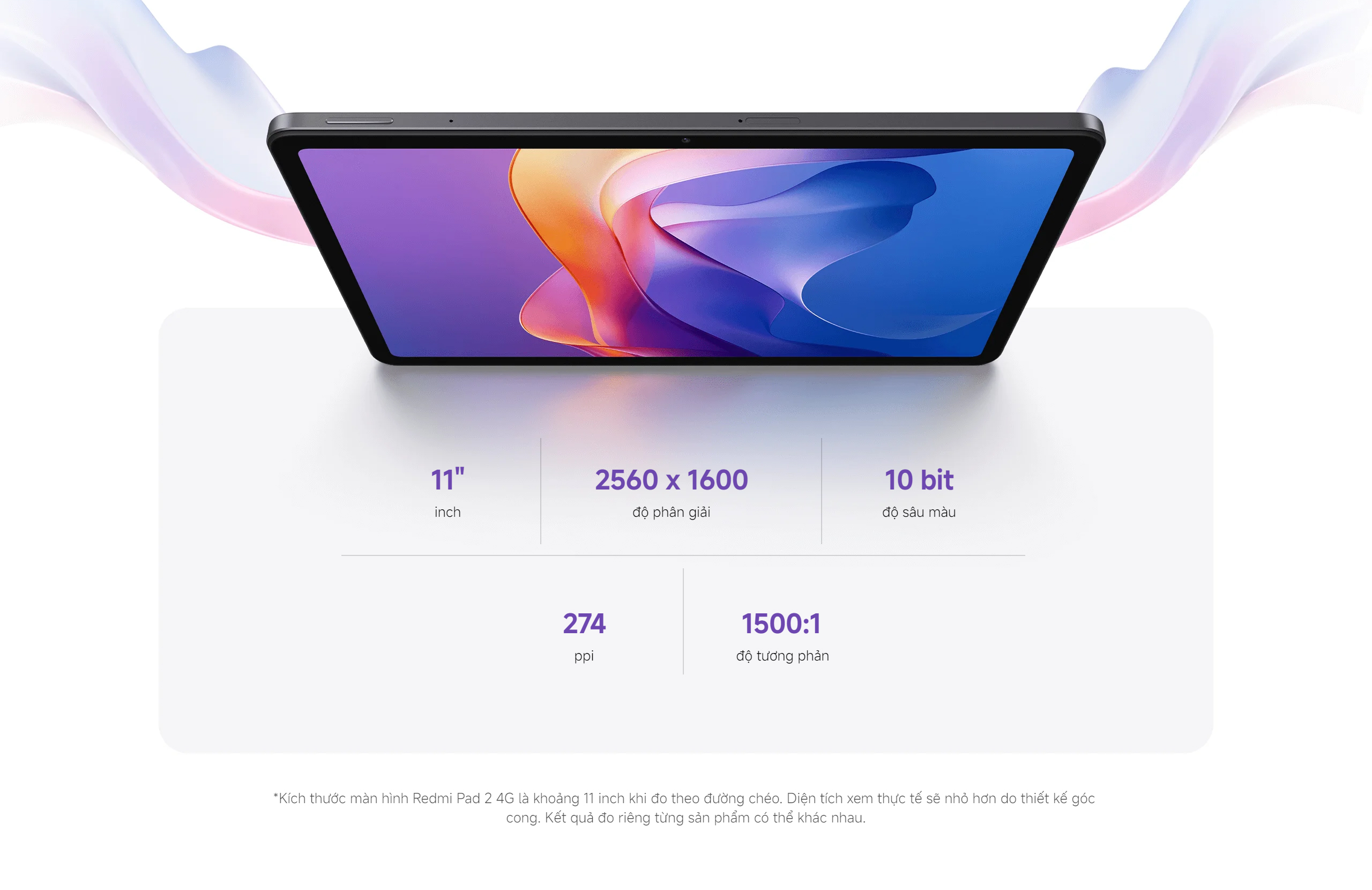 Xiaomi Redmi Pad 2 4G｜Màn hình 11" 2,5K siêu rõ nét｜Pin dung lượng khủng đến 9000mAh (typ) – ảnh mô tả chi tiết 5