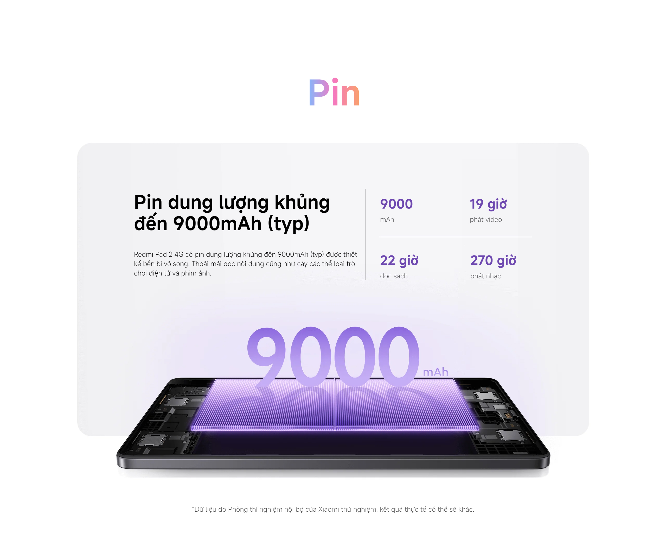 Xiaomi Redmi Pad 2 4G｜Màn hình 11" 2,5K siêu rõ nét｜Pin dung lượng khủng đến 9000mAh (typ) – ảnh mô tả chi tiết 8