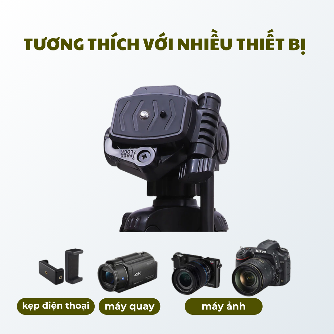 Chân Quay Máy Ảnh Điện Thoại Tripod 360 1m4 & 1m7 HULAKO Gập Gọn 55cm ...
