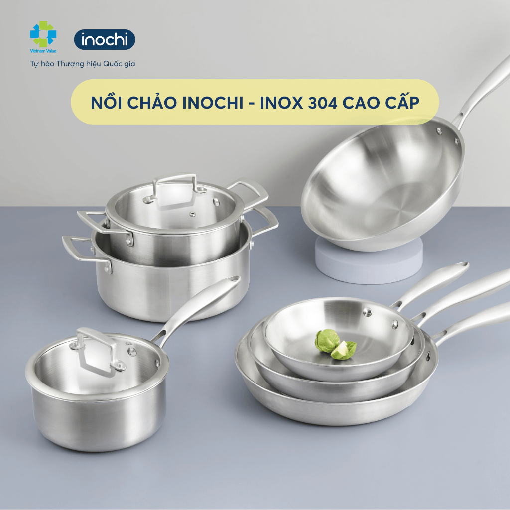 Nồi, Chảo, Quánh INOX OMI GOURMET Inochi, Chống Dính Tự Nhiên, An Toàn ...