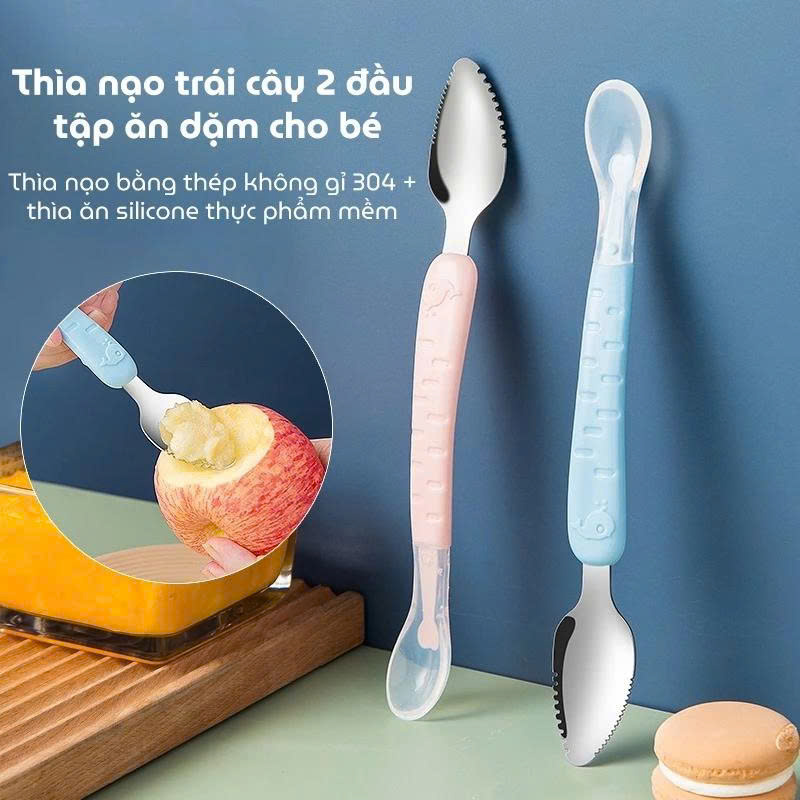 Thìa hai đầu nạo xanh hồng