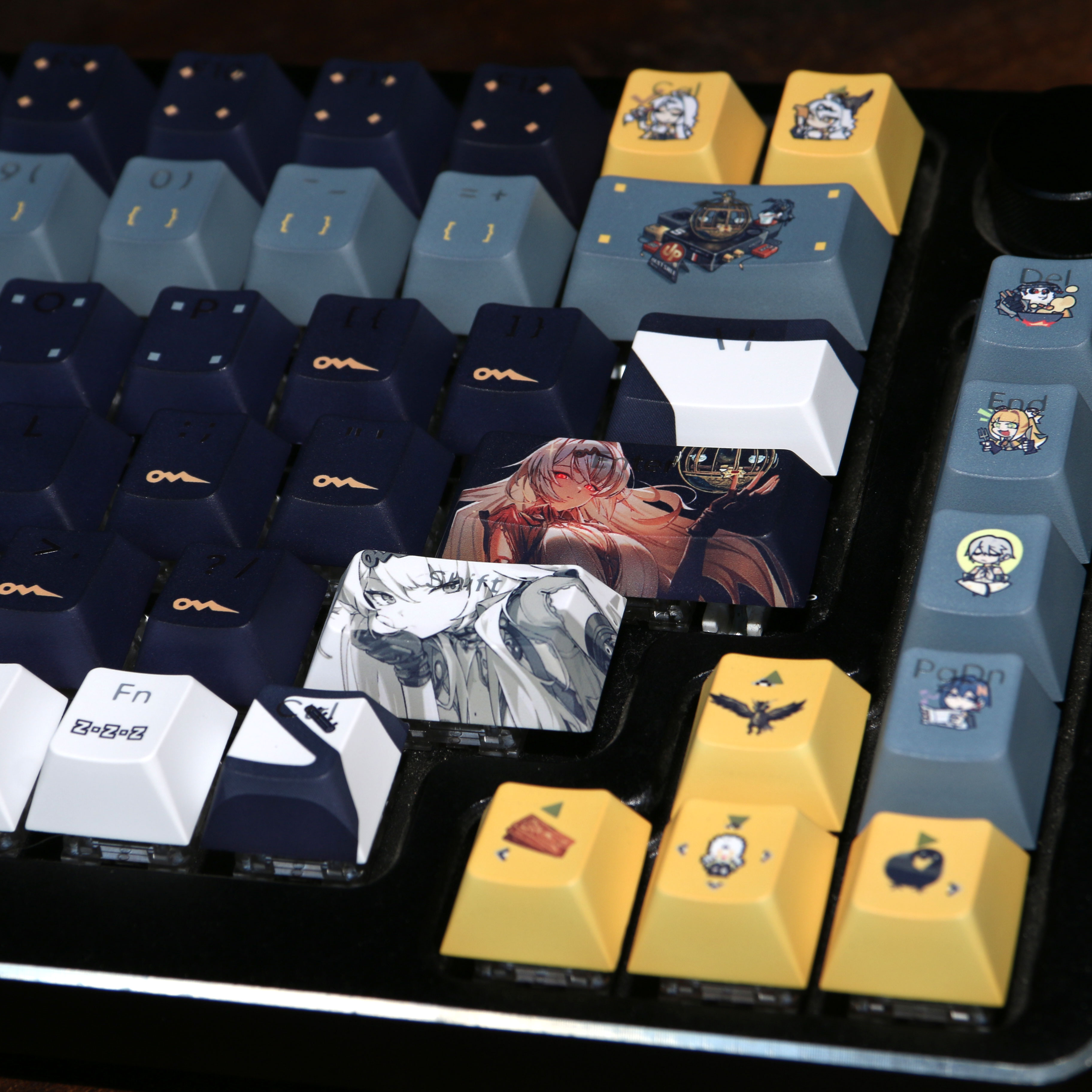 Keycap Zenless Zone Zero Yixuan thick PBT xuyên led in dyesub 5 mặt 133 ...