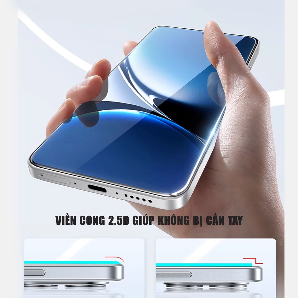 Kính cường lực dùng cho Xiaomi Redmi Turbo 4 Pro / Turbo 5 Max trong suốt full màn hình Smart Devil có khung hỗ trợ dán – ảnh mô tả chi tiết 8