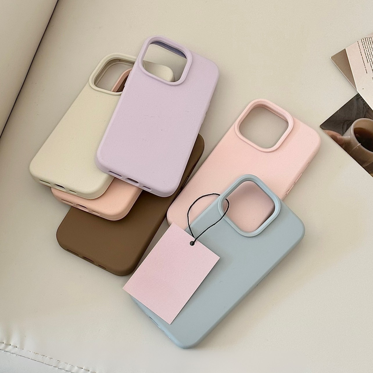 Ốp Lưng iPhone Chống Bẩn Lót Nhung Màu Hàn Quốc Dễ Thương Cho iP 7/8/X/XS/11/12/13/14/15/16/17/18/Pro/Max – ảnh mô tả chi tiết 2