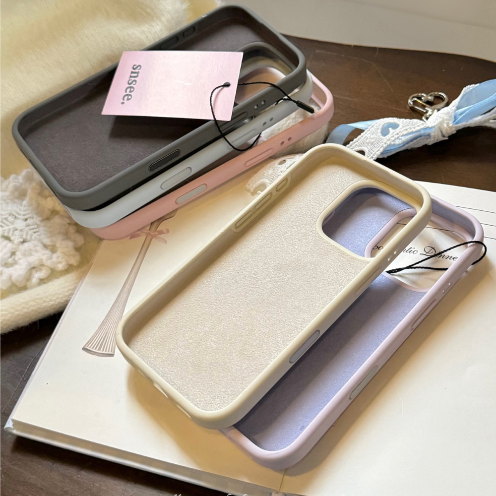 Ốp Lưng iPhone Chống Bẩn Lót Nhung Màu Hàn Quốc Dễ Thương Cho iP 7/8/X/XS/11/12/13/14/15/16/17/18/Pro/Max – ảnh mô tả chi tiết 3