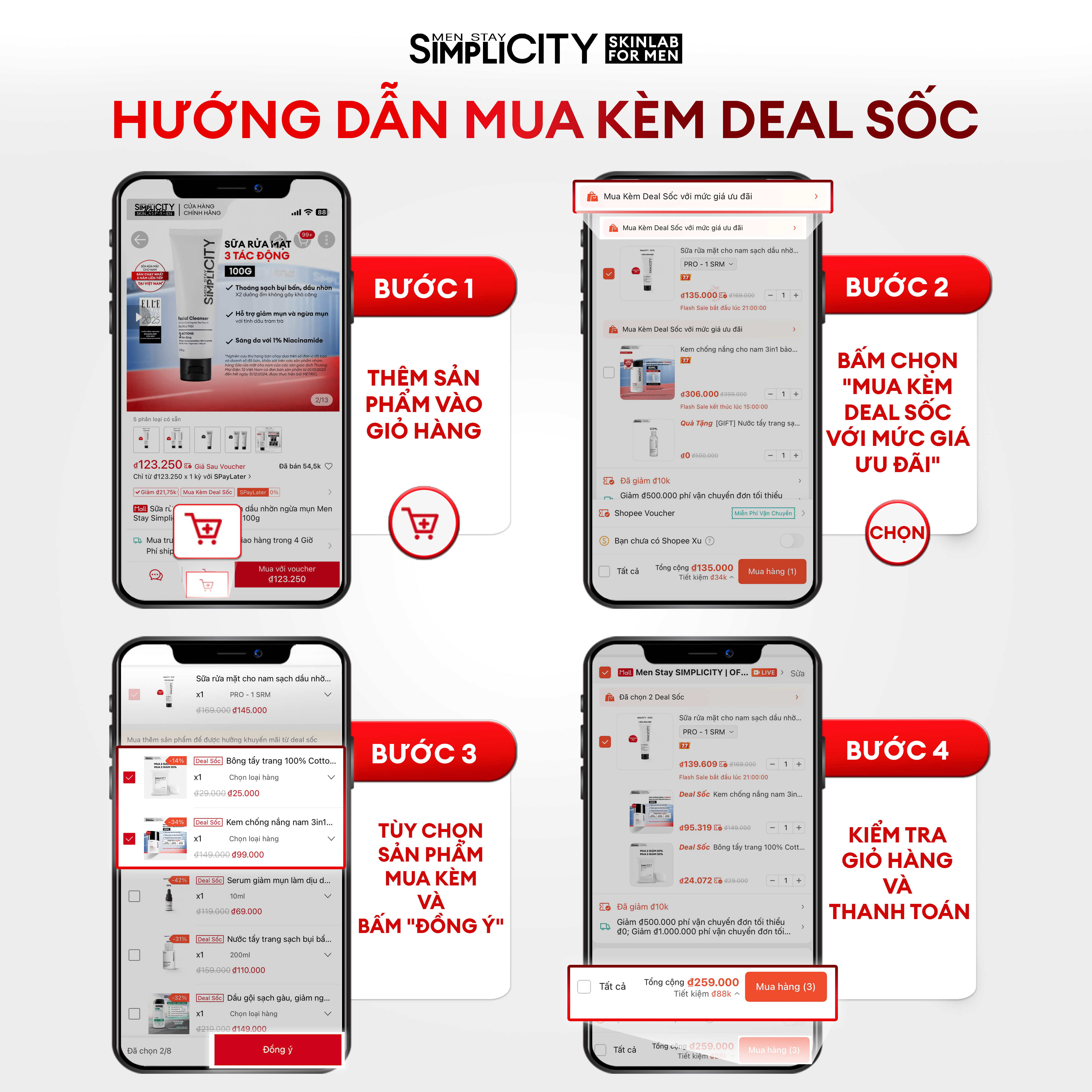 Serum Vital dưỡng trắng mờ thâm cho nam phức hợp Peptide + 5% Niacinamide Men Stay Simplicity 30ml