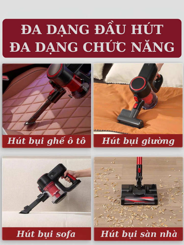 Máy hút bụi cầm tay không dây dodoto P8