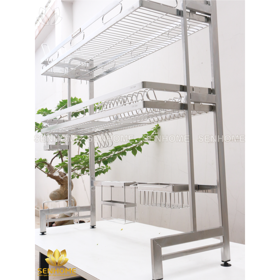 Kệ Úp Chén Bát Inox 304 Đa Năng SENHOME Trên Bồn Rửa Thông Minh Tiện ...