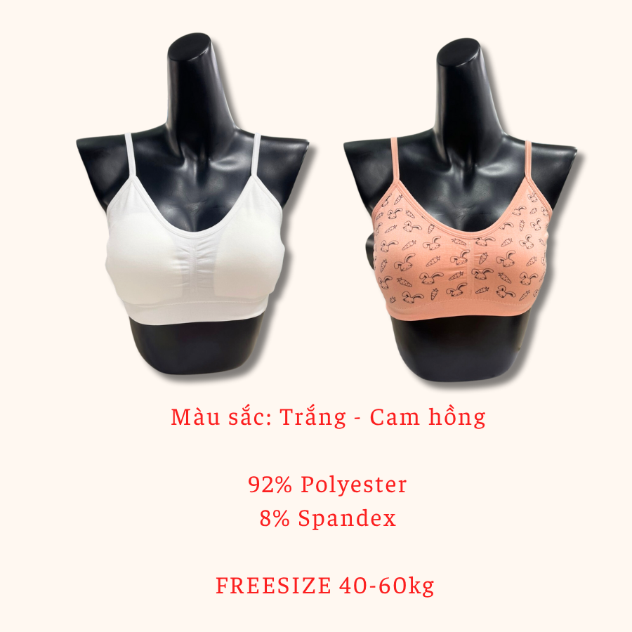 Áo lót dệt kim có mút ngực tháo rời IKun ATM01 màu trắng màu cam hồng ...