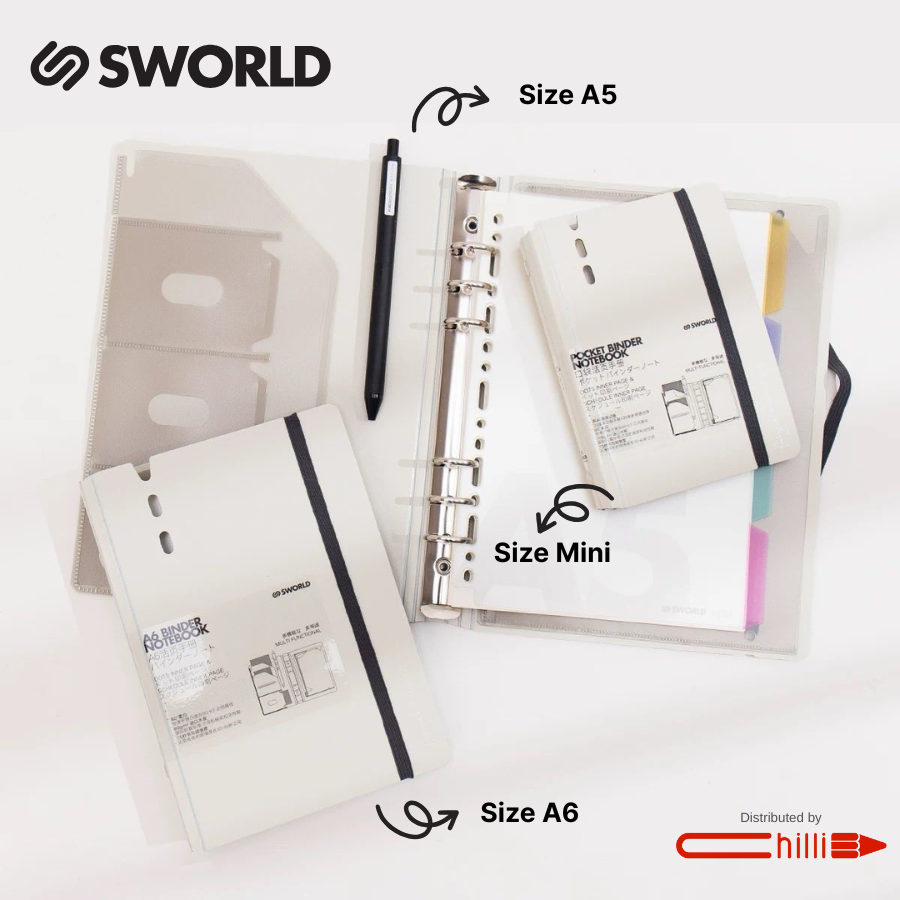 SWORLD Sổ Còng A5/A6, mini Fargrik 6 Lỗ Schedule & Dot Line | Shopee ...