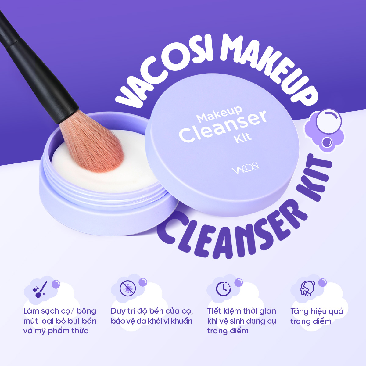 HỘP RỬA CỌ TRANG ĐIỂM KÈM XÀ BÔNG VACOSI - DC14 - VACOSI MAKEUP ...